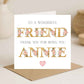 Personalised Thank You Friend Card