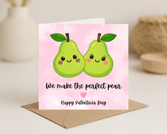 Perfect Pear Valentines Day Card