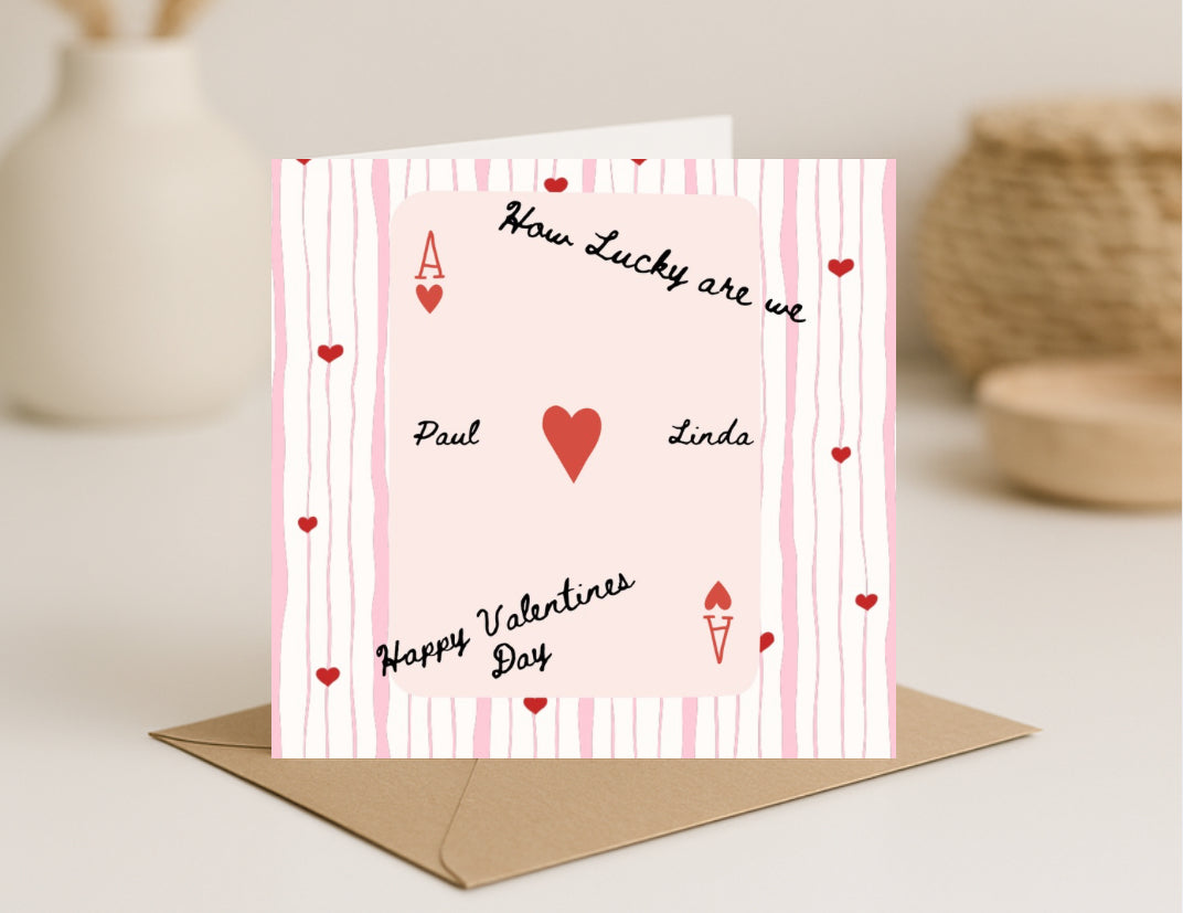 How Lucky Are We Valentines Day Card