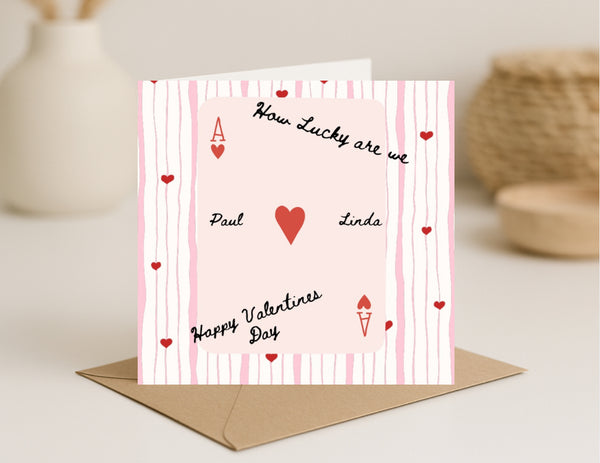 How Lucky Are We Valentines Day Card
