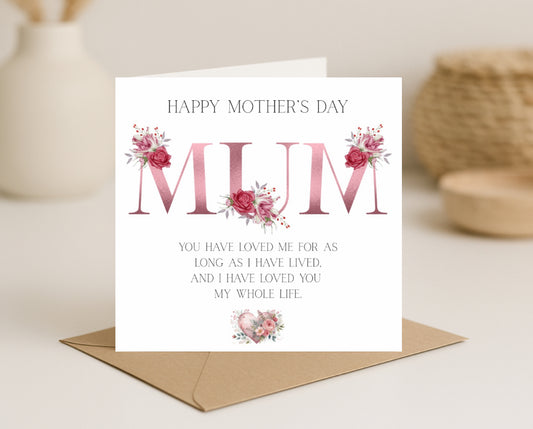 Mothers Day Card-Mam/Mum