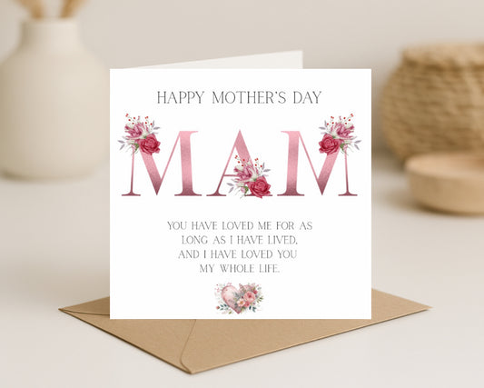 Mothers Day Card-Mam/Mum