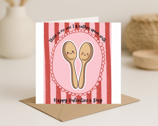 Spooning Valentines Day Card