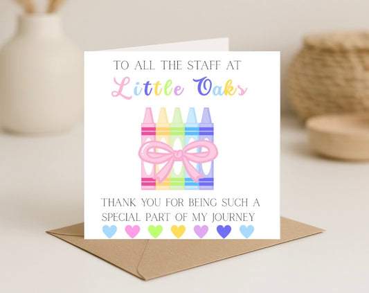Playschool/Preschool Card