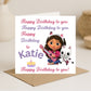 Gabby Dollhouse Birthday Card