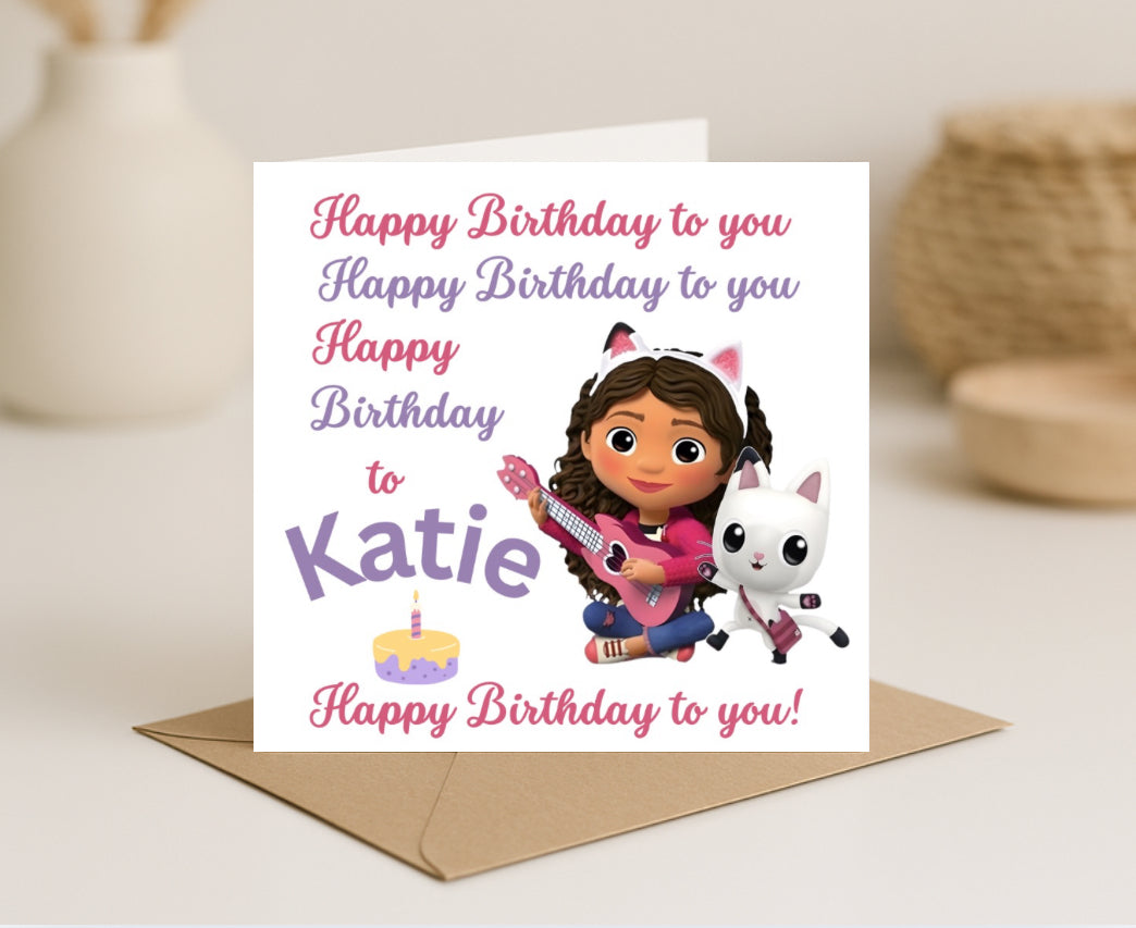 Gabby Dollhouse Birthday Card