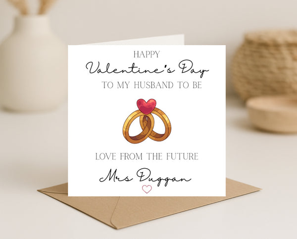 Personalised Husband To Be Valentines Day Card