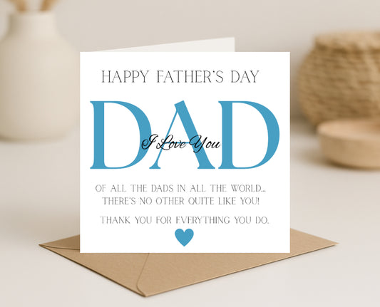 Fathers Day Card for Dad