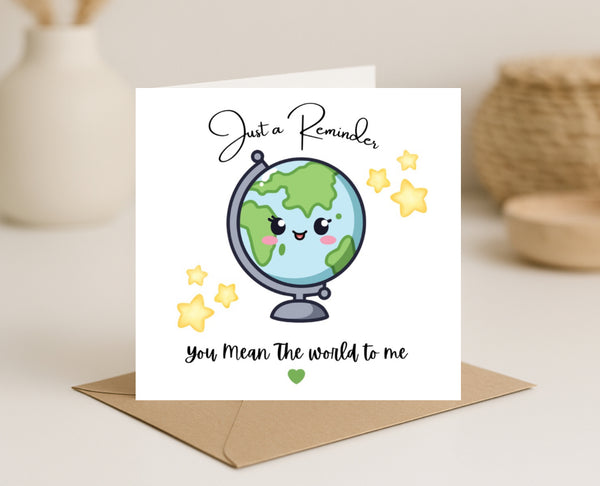 You Mean The World To Me Card