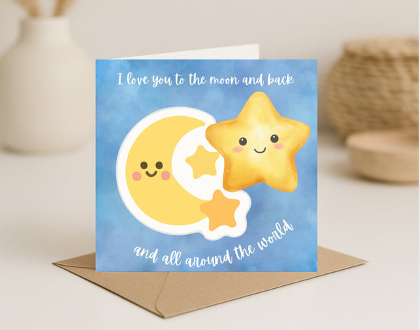 Moon and back Card