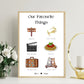 Personalised Our Favourite Things Framed Print