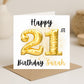 Birthday Age Card-Gold