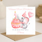 Personalised First Birthday Girls Card