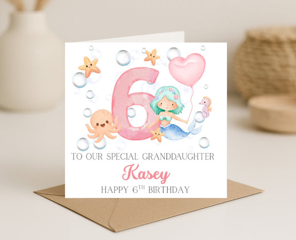 Mermaid Birthday Card