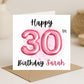 Birthday Age Card-Pink