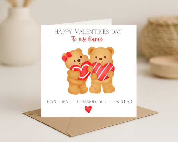 Fiancé Valentines Day Card