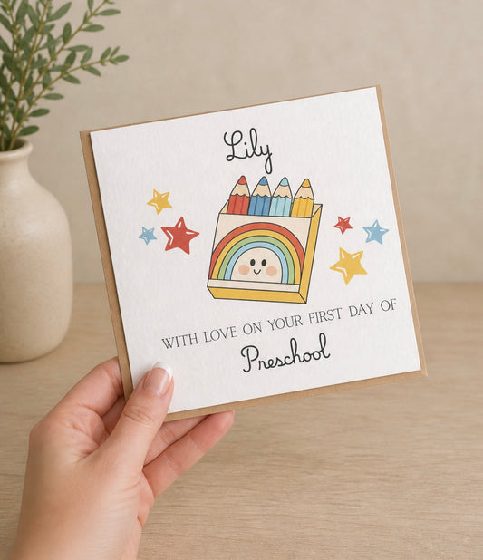 First day of Preschool/School Card