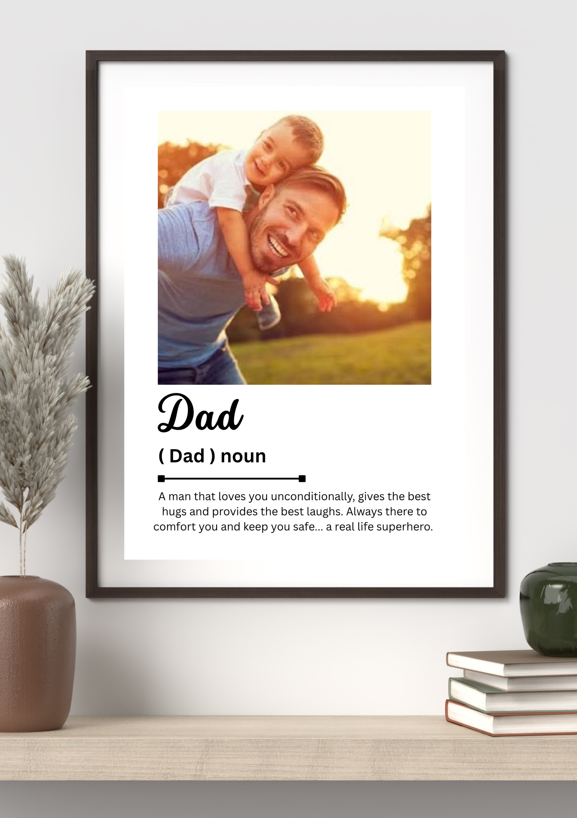 Personalised Fathers Day Print-One Photo - Picture Perfect Scrabble