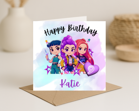 K-pop Demon Hunter Birthday Card