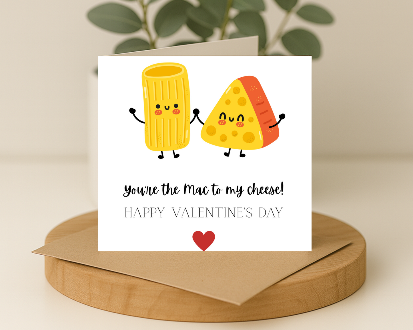 Mac & Cheese Valentines Day Card