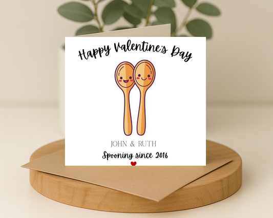 Personalised Spooning Valentines Day Card