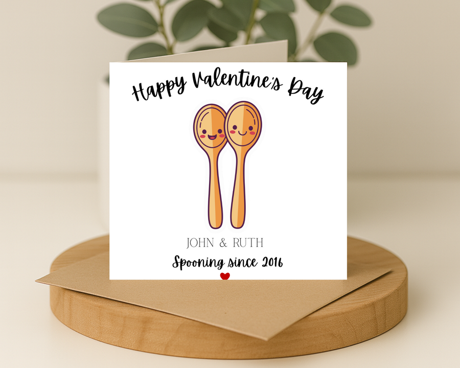 Personalised Spooning Valentines Day Card