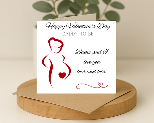 Daddy to be Valentines Day Card
