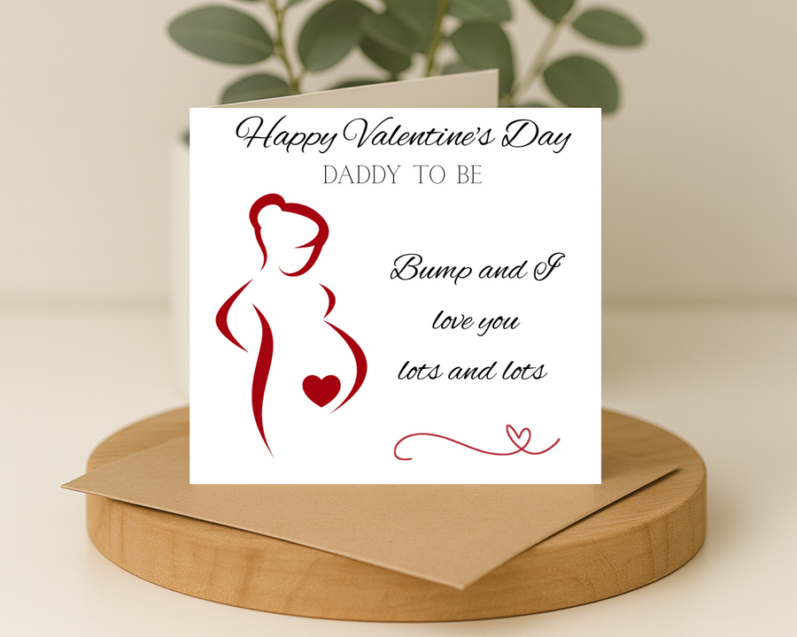 Daddy to be Valentines Day Card