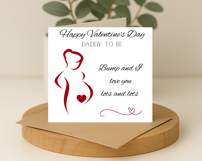 Daddy to be Valentines Day Card