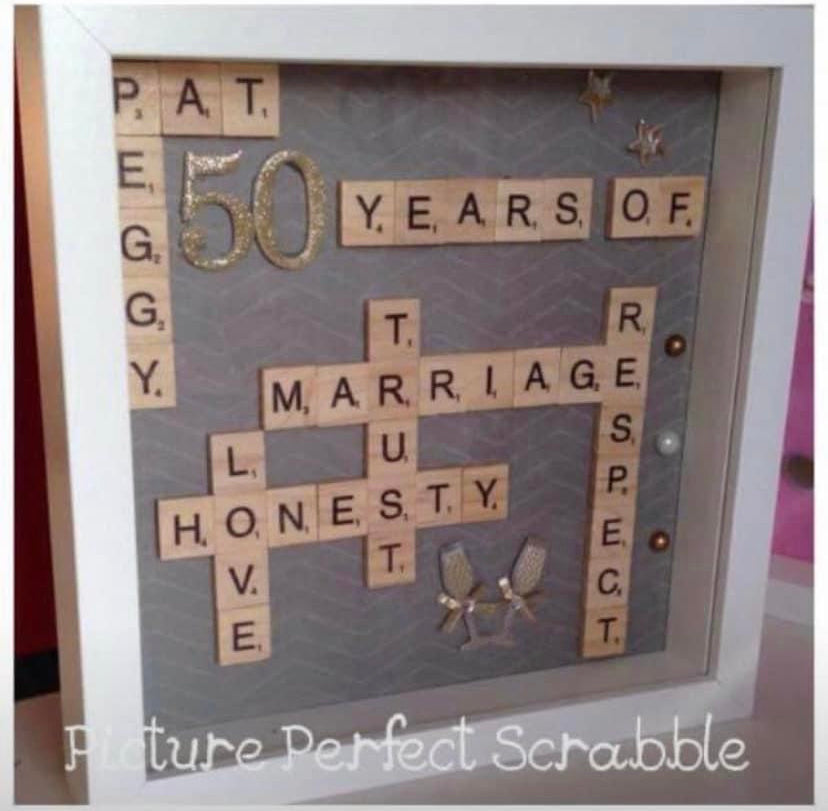 Anniversary Scrabble Frame