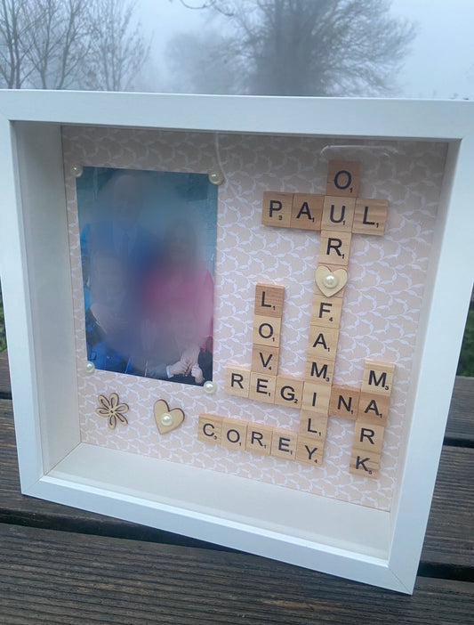 Family Scrabble Frame-with photo