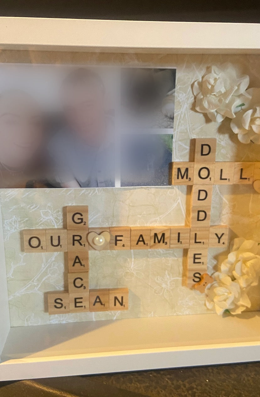 Family Scrabble Frame-with photo