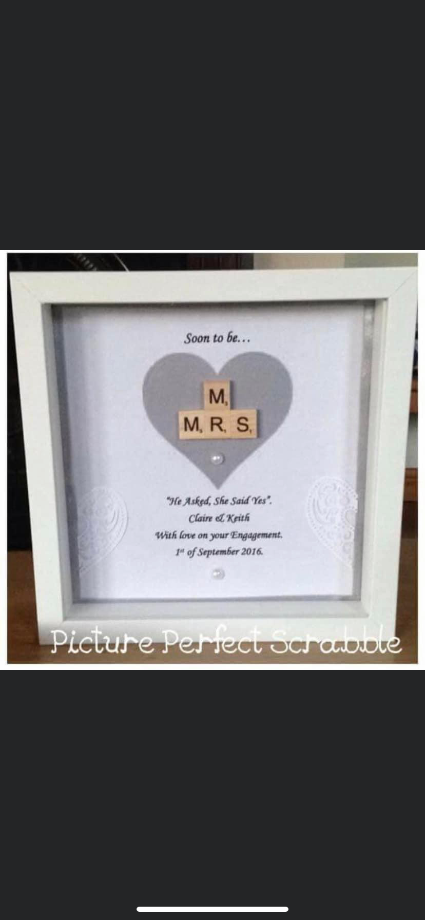 Mr&Mrs Engagement frame