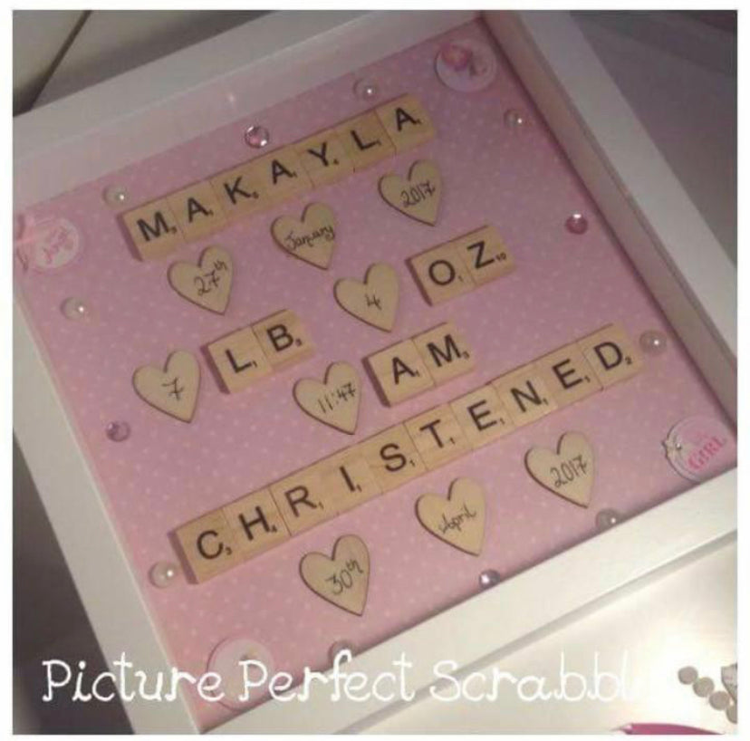 Baby Frame-Birth Details & Christening Date