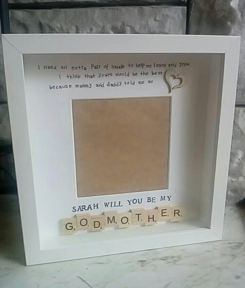 Will you be my Godmother/Godfather frame