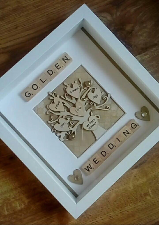 Golden Wedding Anniversary Frame