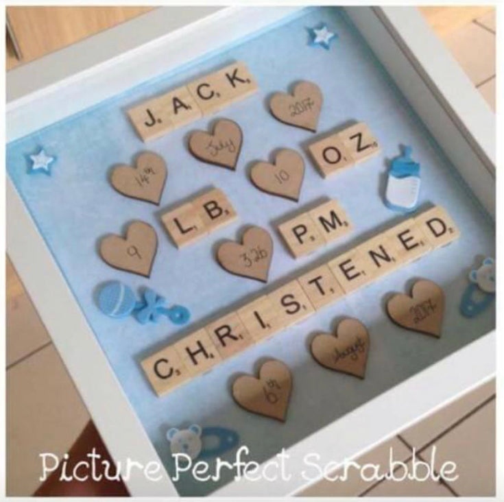 Baby Frame-Birth Details & Christening Date